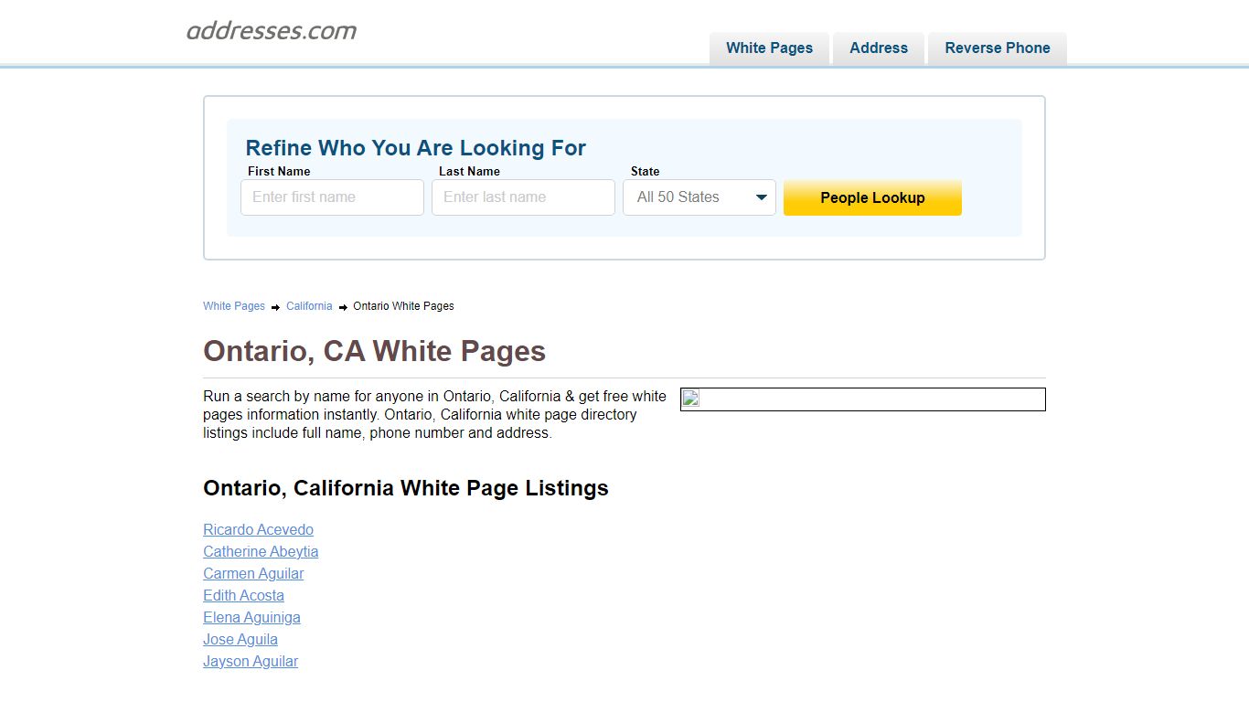 White Pages - Find People In | Addresses