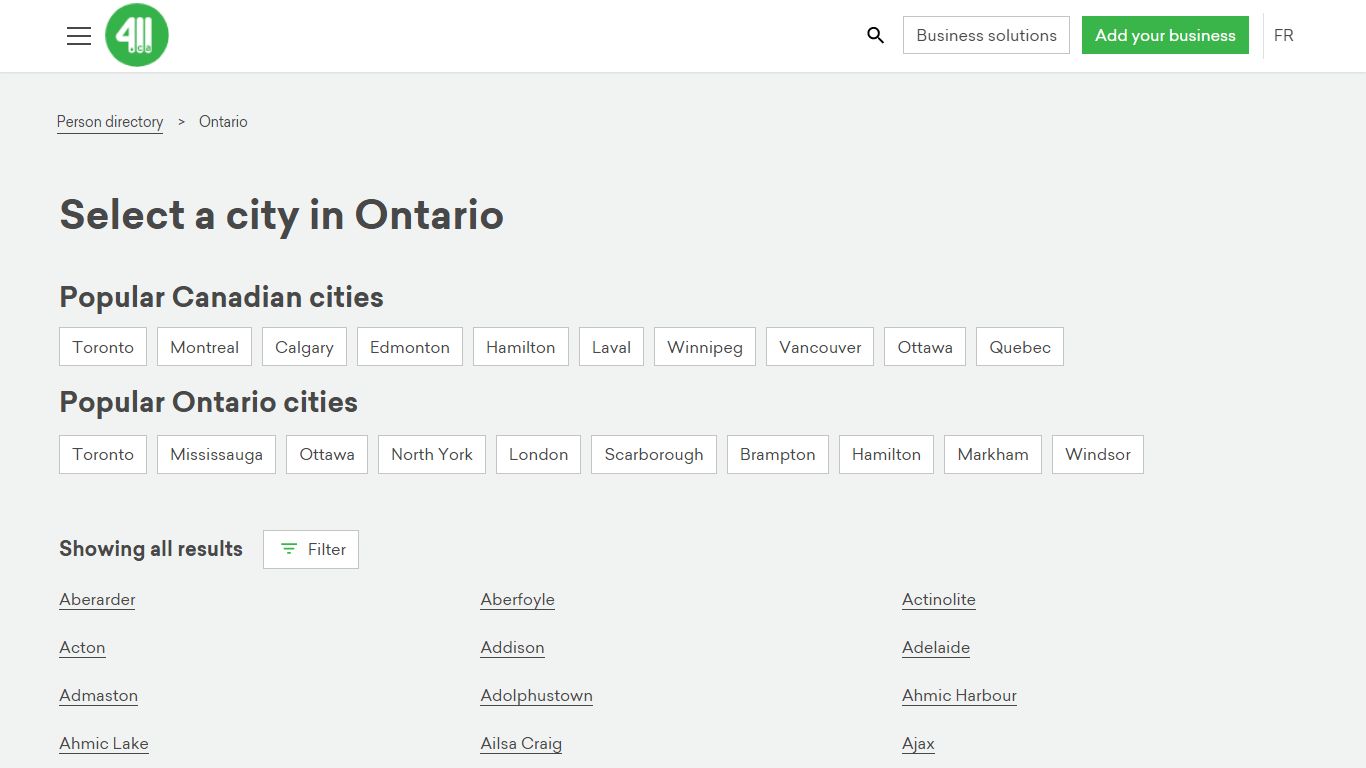 Find People in Ontario | 411.ca